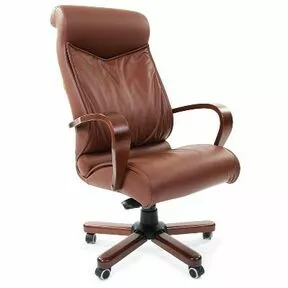 Кресло руководителя Chairman 420 WD кожа коричневая