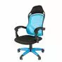 Компьютерное кресло Chairman Game 12 голубая сетчатая спинка