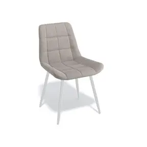 Стул KENNER 154KC белый/ бежевый велюр_общий вид