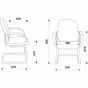 Кресло для посетителей Бюрократ CH-808-LOW-V_Габаритные размеры