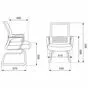 Кресло для посетителей Бюрократ MC-209_Габаритные размеры