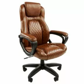 Кресло руководителя Chairman 432 экокожа коричневая