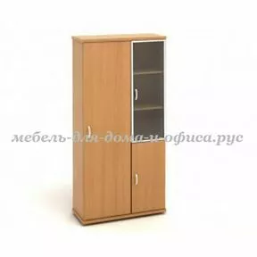 КЭ90 Шкаф высокий 2-х секционный Эталон с секцией для одежды