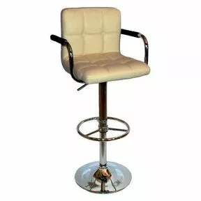 Барный стул DOBRIN KRUGER ARM - цвет обивки кремовый, красный, коричневый, черный 