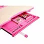 Парта для школьника для дома Lavoro Pink_Столешница с заполненным выдвижным ящиком
