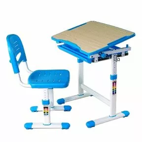 Детская парта и стул для дома FunDesk Piccolino Blue_Общий вид