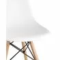 Стул Style DSW белый_вид сиденья и металлического крепления к деревянным ножкам