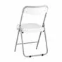 Складной стул Джонни экокожа белый каркас металлик_в нашем интернет-магазине